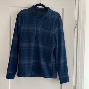 Lululemon Masons Peak Flannel Blue Plaid Shirt